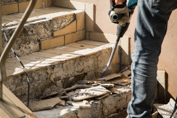 Concrete Stair Demolition in Cary